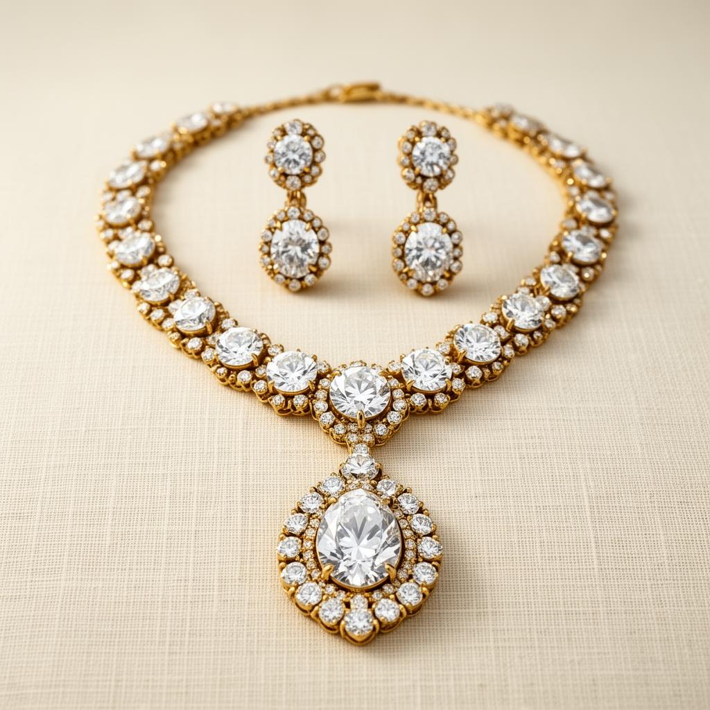 Aurora American Diamond Bridal Set