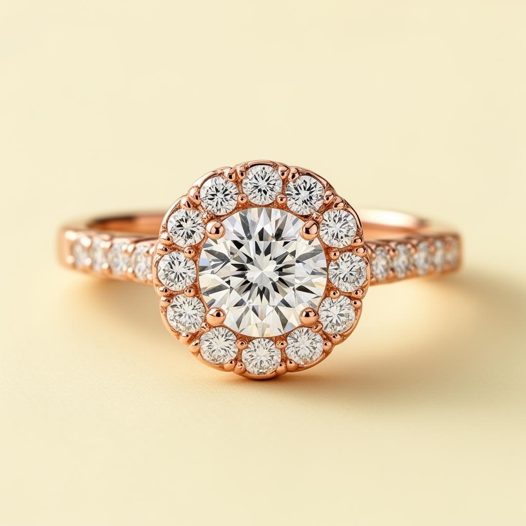 Elara Solitaire Halo Ring